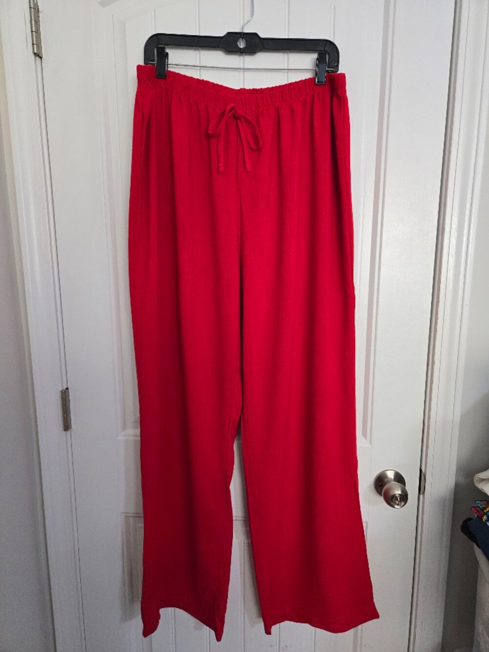 COLLUSION Wide Leg Pants in Red | Size L